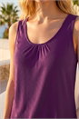 Mauve Stretch Jersey Vest Top, Image 4 of 4