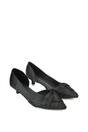 Black XY LONDON Black 'Freya' Pointed Toe Kitten Low Heel Classic Bridal Shoe Pumps, Image 5 of 6