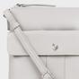 Light Grey 'AMBA' Soft Nappa Full Grain Real Leather Crossbody Bag, Image 2 of 5