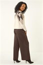Natural  Petite Buttoned Argyle Knit Cardigan, Image 3 of 7