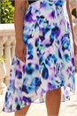 Purple Curve Premium Stretch Abstract Midi Dress, Image 4 of 4
