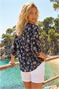 Pink Floral Textured Puff Print Shirt, Image 3 of 4