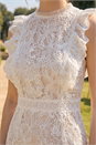 White Petite Frill Lace Detail Dress , Image 4 of 4