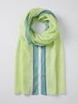 Lime Chevron Print Lightweight Cotton Scarf, Image 2 of 3