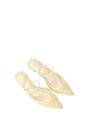 Ivory 'Sabbie' Ivory Bridal Pointed Heeled Mules With Beaded Mesh, Image 6 of 6