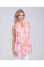 Light Pink Priya - Floral Print Scarf with Metallic Detail, Image 1 of 1