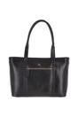 Black Vegetable Tanned Real Leather Tote Bag, Image 1 of 3