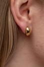 Gold Oval Geometric Stud Earrings, Silver or Gold, Image 1 of 2