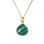 Gold 18ct Gold Vermeil Malachite Necklace, Image 1 of 2