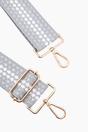 Grey Spotted Woven Wide Bag Strap, Image 2 of 3