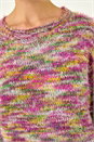 Wine Fluffy Knit Jumper, Image 5 of 5