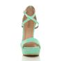 Mint AJVANI Mint High Heel Crossed Straps Platform Sandals, Image 6 of 6