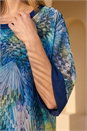 Navy  Abstract Print Foil Tunic Top, Image 4 of 4