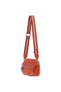 Orange 'Sogno di Cuoio' Compact Twin Zip Crossbody Bag, Image 3 of 4