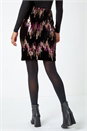 Bronze Embellished Sequin Velvet Stretch Skirt, Image 5 of 6
