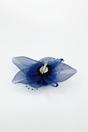 Navy Rosette Fascinator & Brooch, Image 3 of 3