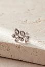 Silver Sterling Silver Crystal Leaf Studs, Image 2 of 2