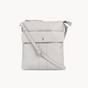 Light Grey 'AMBA' Soft Nappa Full Grain Real Leather Crossbody Bag, Image 1 of 5