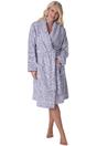 Grey Supersoft Printed Bathrobe, Image 1 of 3