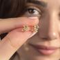 Gold Leo Star Sign Constellation Astrology Tiny Earrings, Image 3 of 5