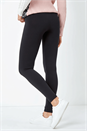 Black Fleece Lined Leggings, Image 3 of 5