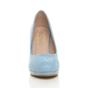 Light Blue Mid High Heel Court Shoes, Image 6 of 6