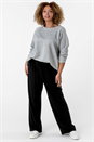 Black Curve Wide Leg Lounge Pants, Image 1 of 4