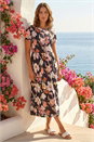 Rose Petite Floral Pocket Midi Dress, Image 1 of 4