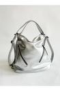 Silver Hobo Shoulder Bag & Backpack - 2 in 1, Image 5 of 5