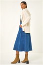 Ivory  Textured Knit Cardigan, Image 3 of 5