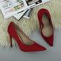Red AJVANI Red High Stiletto Heel Pointed Toe Court Shoes, Image 4 of 6