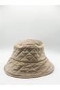 Beige Quilted Bucket Hat, Image 2 of 4