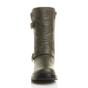 Khaki Low Wedge Heel Comfort Calf Biker Boots, Image 6 of 6