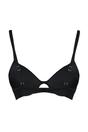 Black WOVCOR Black Bow Detail Padded Balconette Bikini Top, Image 4 of 5