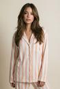 Salmon The Night Store Salmon Stripe Modal Pyjama Trouser Set, Image 4 of 4