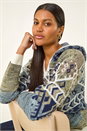 Grey Jacquard Hooded Knit Jumper, Image 1 of 5