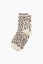 Cream Leopard Combed Cotton Glitter Socks, Image 3 of 4