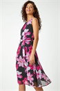 CERISE Sleeveless Floral Print Stretch Dress, Image 2 of 5