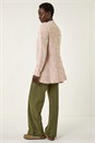 Light Pink Speckled Popcorn Knit Cardigan, Image 4 of 5