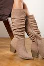 Camel Drelia Ruched Western Knee High Boot, Image 1 of 5