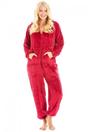 Magenta Camille Lingerie Magenta Supersoft Hooded Onesie, Image 1 of 6