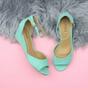 Mint AJVANI Mint Mid Wedge Heel Ankle Strap Sandals, Image 4 of 6