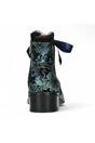 Blue Womens Gothic Ankle Heeled Boot - EMCMAO, Image 6 of 7