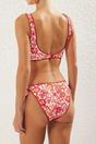 Multi WOVCOR Multi Shawl Pattern Tie Side Regular Waist Bikini Bottom, Image 3 of 3