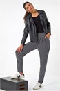 Grey Elastic Waist Hareem Trousers, Image 1 of 5
