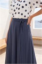 Navy  Spot Contrast Midi Dress, Image 4 of 4