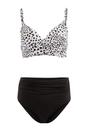 Multi Spots Bikini Set with Adjustable Strap Top and High Waist Bottom, Image 1 of 2