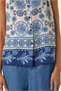 Blue Border Print Collared Blouse, Image 5 of 5