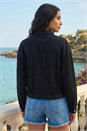 Black Utility Collared Pocket Stretch Jacket, Image 3 of 4