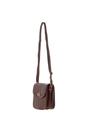 Brown Small Real Leather Crossbody Bag, Image 3 of 5